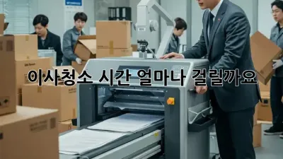 이사청소, 시간 얼마나 걸릴까요?